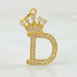 Dije Corona Letra D 1.8g / 2.6cm Oro Amarillo 18K