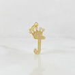 Dije Corona Letra J 1.4 g / 2.6 cm Oro Amarillo 18K