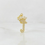 Dije Corona Letra J 1.4 g / 2.6 cm Oro Amarillo 18K