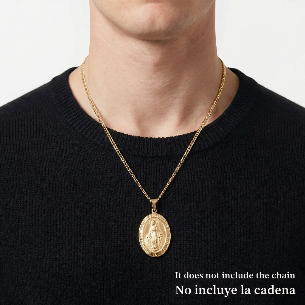 Dije Virgen Milagrosa 3.2 g / 4 cm Oro Amarillo 18K