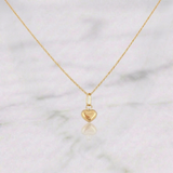 Set Cadena Aro Seguido + Dije Corazón / 0,9gr / 45.4 cm Oro Amarillo 18K
