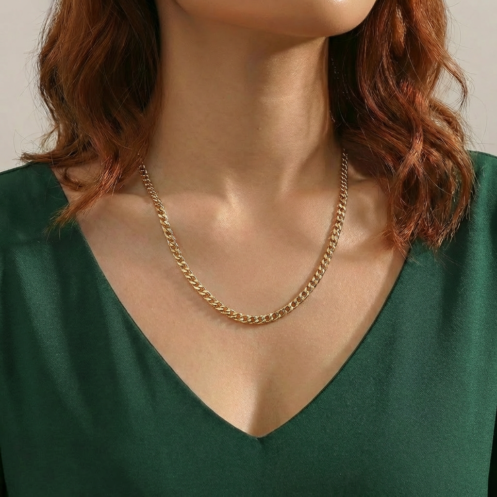 Cadena Cubana 2.5 g / 51.5 cm / 2.4 mm Oro Amarillo 18K
