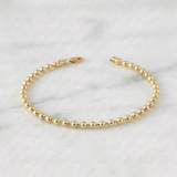 Pulso Militar 6.95gr / 20.5cm / 3mm Bolas Lisas Oro Amarillo