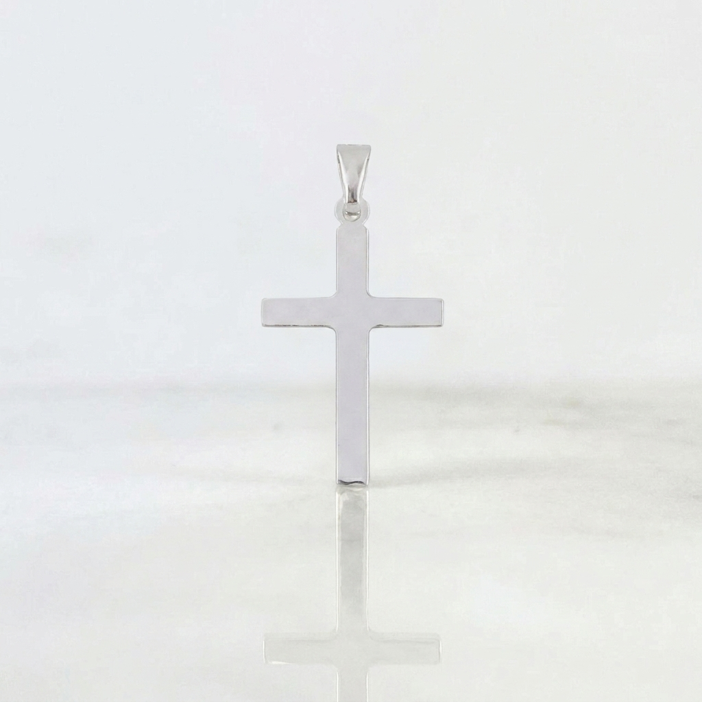 Dije Cruz Lisa 1.6 g / 4 cm Plata 925