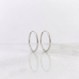 Candongas Aro Liso 0.35gr / 9mm Oro Blanco 18K