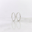 Candongas Mini Aro Liso 0.35gr / 9mm Oro Blanco 18K