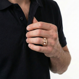 Anillo Bolas De Fuego 8.5gr / T10 / Oro Rosa 18K %
