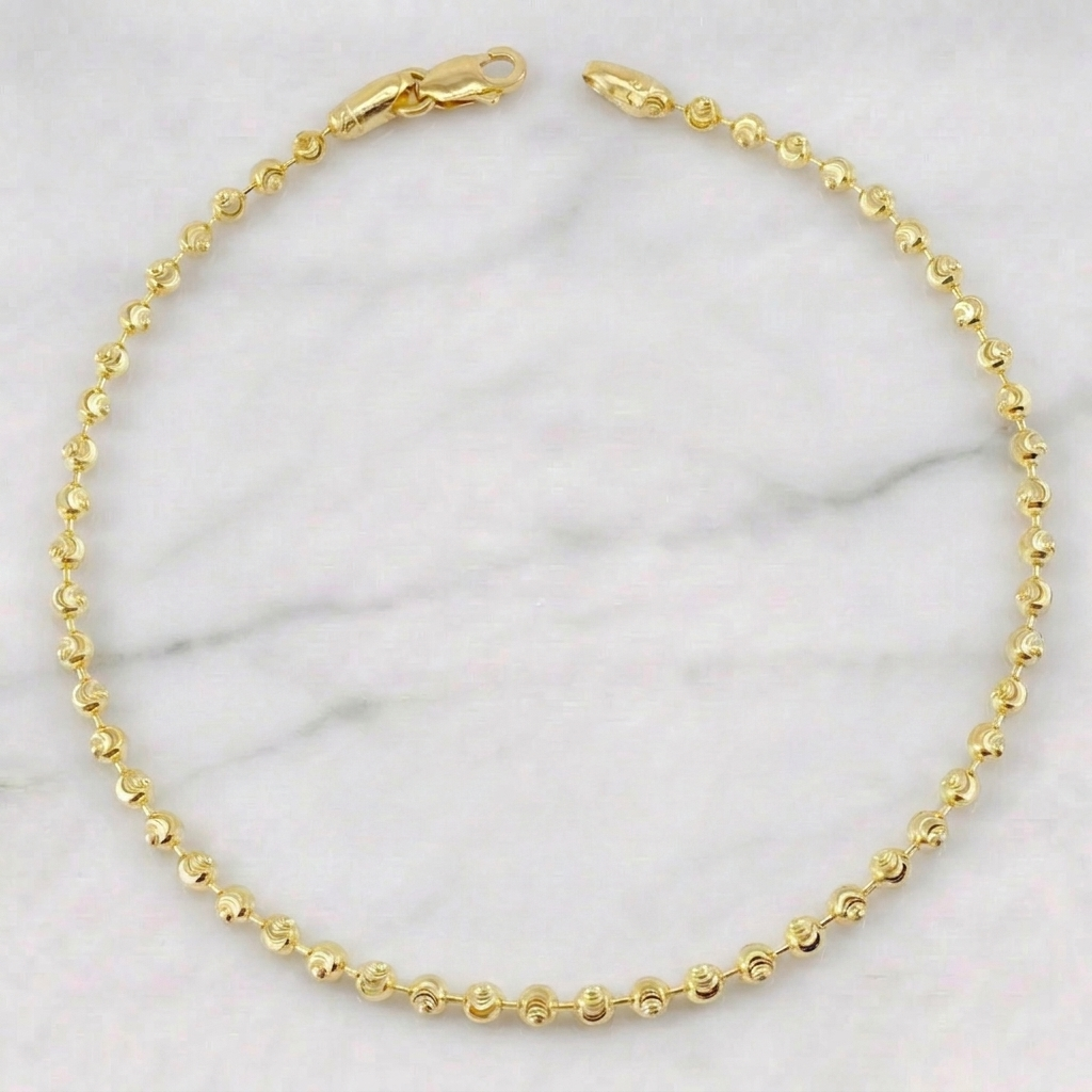 Pulso Militar Media Luna 4.1gr / 20cm / 2.5mm Oro Amarillo 18K