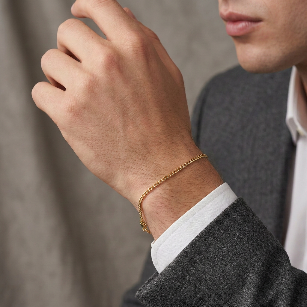 Pulso Cubano 0.85 g / 19.5 cm / 2 mm Oro Amarillo 18K