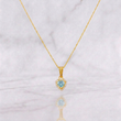 Set Cadena Lazo + Dije Halo Corazon / 1.85g / 45cm Oro Amarillo 18K