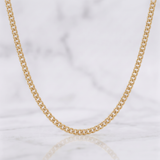 Cadena Cubana 1.9g / 45cm / 2.3mm Oro Amarillo 18K