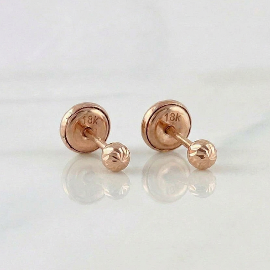 Topos Bola 0.7gr / 4mm Oro Rosa 18K