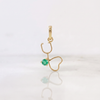 Dije Figura Fonendoscopio Esmeralda 07 pts 0.4gr / 1.8cm / Oro Amarillo 18K %