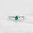 Anillo Solitario Esmeralda 20 Pts 1.55gr / 6.5cm / Oro Blanco 18K %