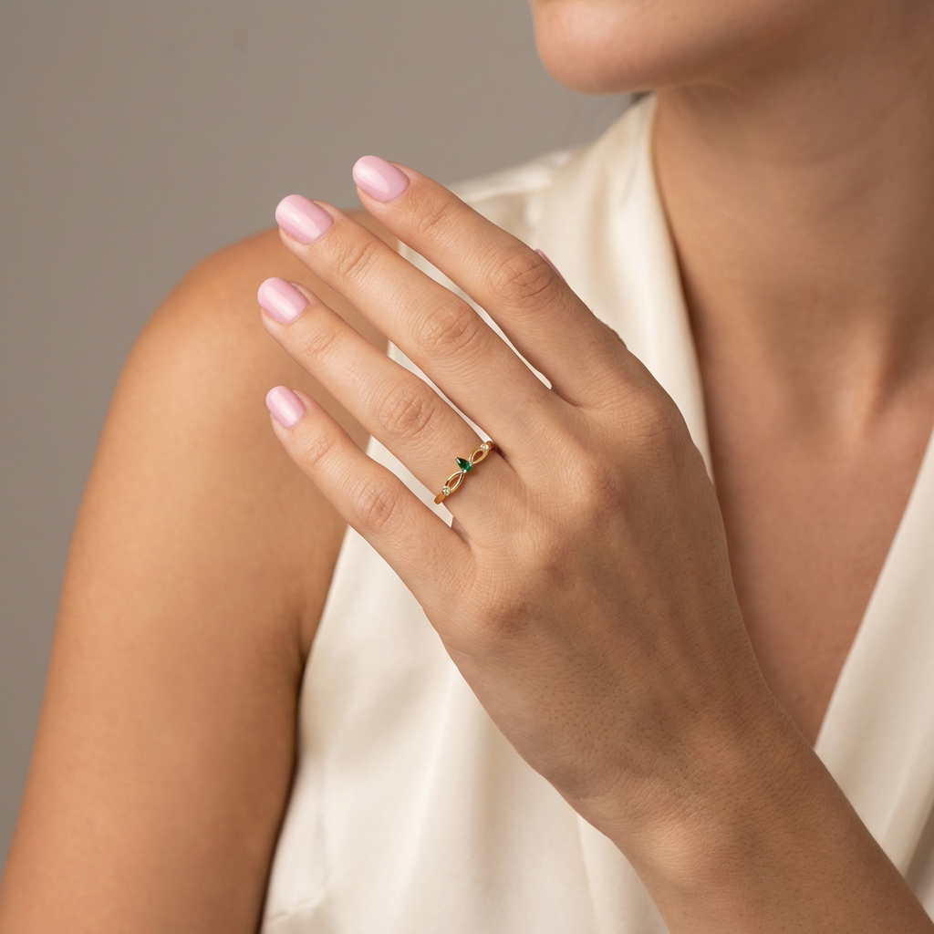 Anillo Nudo Marqueza 1.15g / T6 3/4 Oro Amarillo 18K