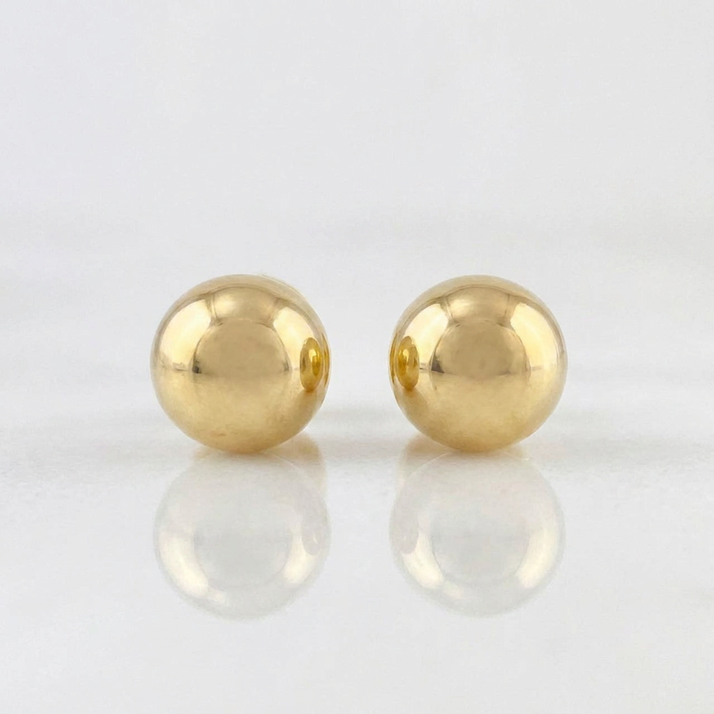 Topos Bola Lisa 0.8 g / 7 mm Oro Amarillo 18K
