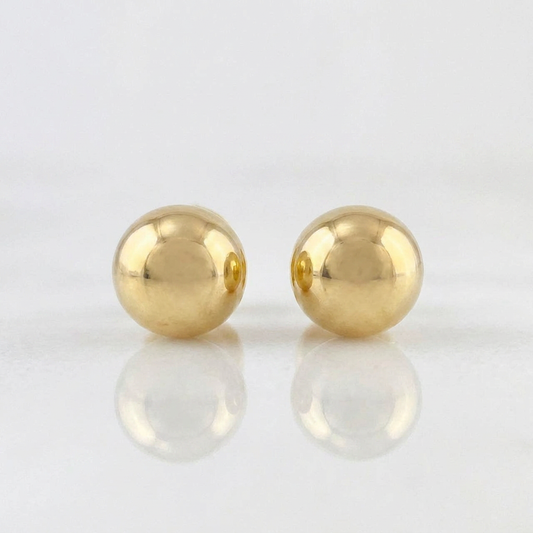 Topos Bola Lisa 0.85 g / 7 mm Oro Amarillo 18K
