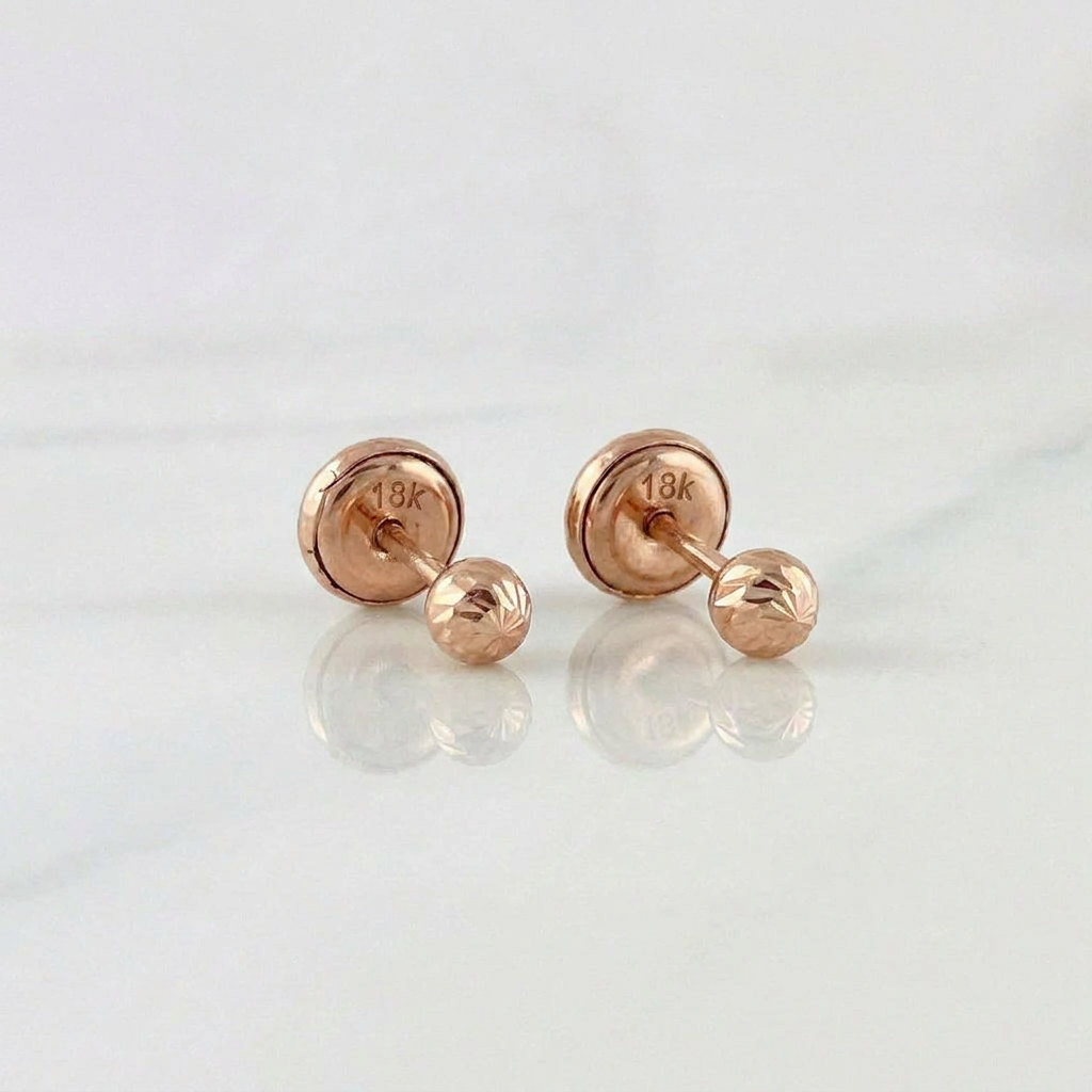 Topos Bola 0.55gr / 3mm Oro Rosa 18K %