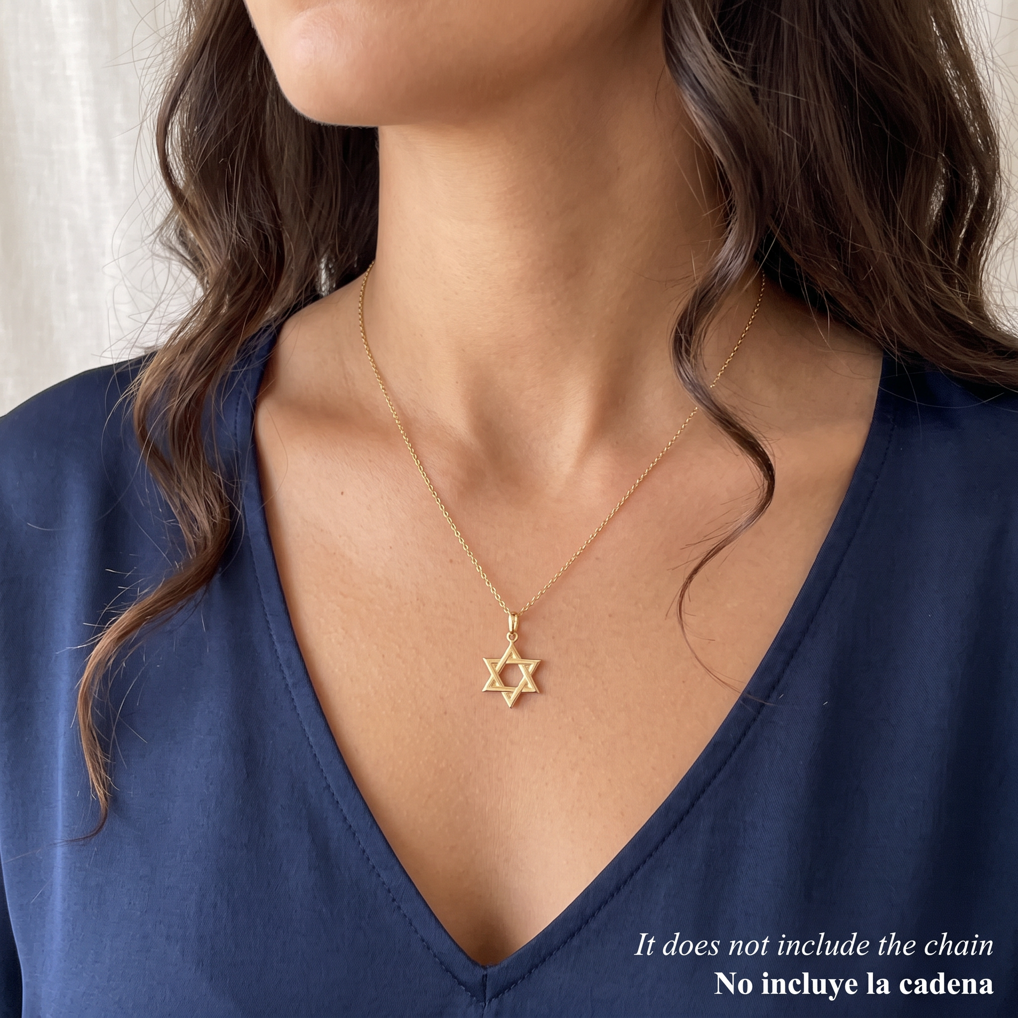 Dije Estrella de David 0.85g / 2.4cm Oro Amarillo 18K