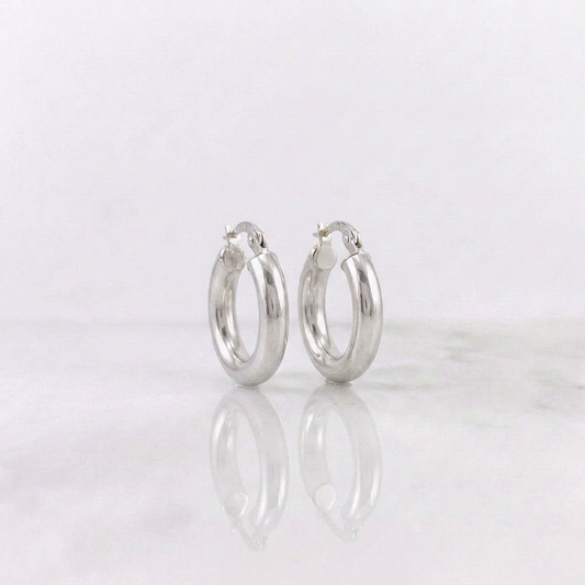 Candongas Jass Lisas 1.95gr / 2cm / Oro Blanco 18K