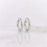 Candongas Jass Lisas 1.95gr / 2cm / Oro Blanco 18K