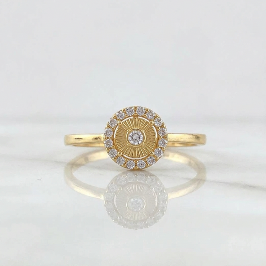Anillo Halo Circulo 1.8gr / T6 1/4 / Oro 18K