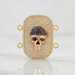 Herraje Calavera Pirata 9.7g / 3.5cm Tres Oros 18K