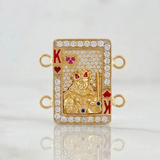 Herraje Rey de Corazones 7.8g / 2.7cm Dos Oros Amarillo Blanco 18K