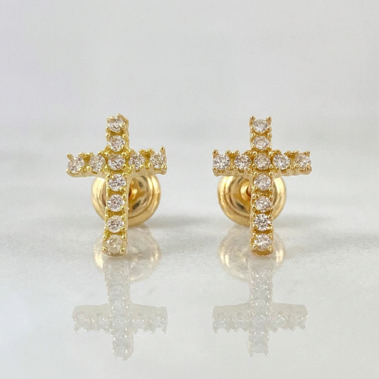 Topos Cruz Tupida 0.75gr / 7.7mm Oro Amarillo 18K