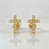 Topos Cruz Tupida 0.95gr / 10.7mm Oro Amarillo 18K