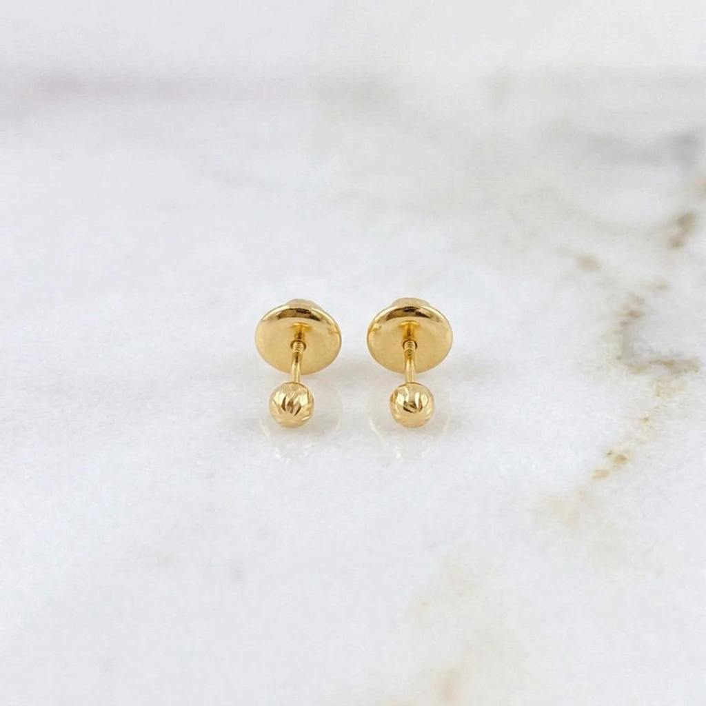 Topos Bola Diamantada 0.4 g / 3 mm Oro Amarillo 18K