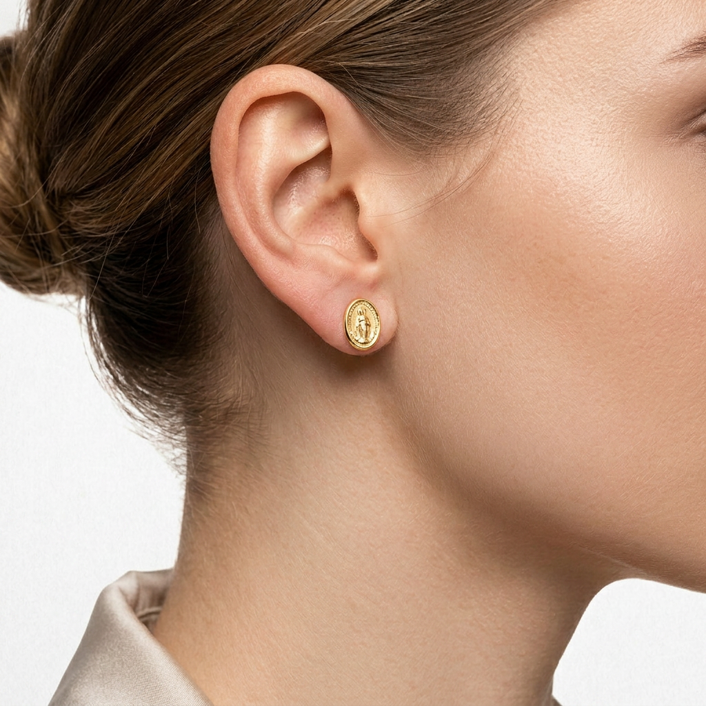 Topos Maria Auxiliadora 0.7 g / 9 mm Oro Amarillo 18K