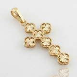 Dije Cruz Trebol 7.15gr / 6cm / Oro Amarillo 18K
