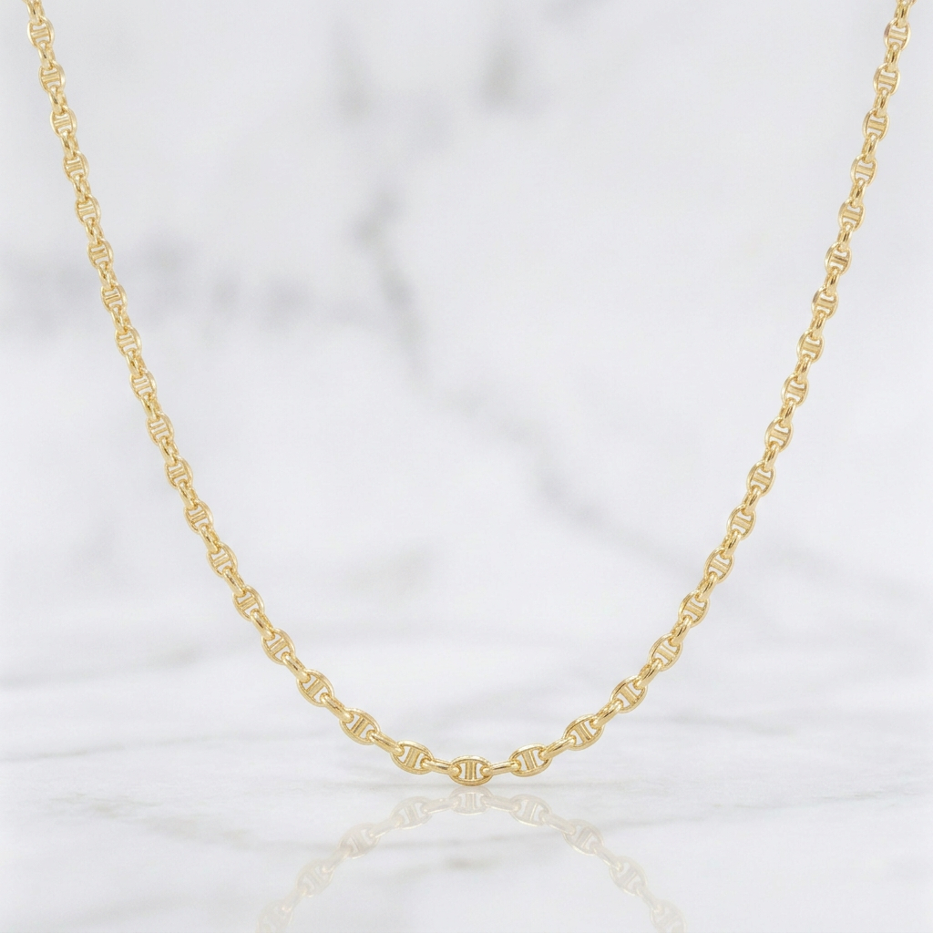 Cadena Marienera 5.5g / 50cm / 2.3mm Oro Amarillo 18K
