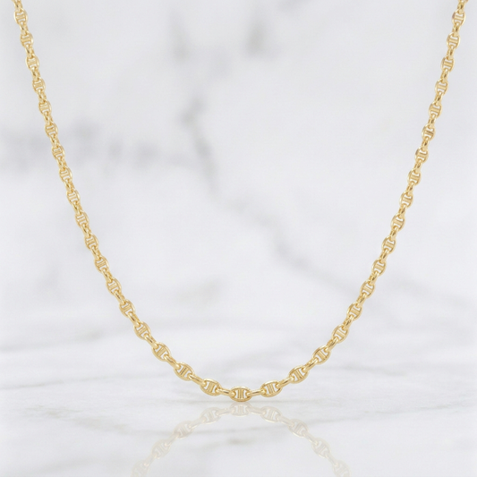 Cadena Marienera 5.5g / 50cm / 2.3mm Oro Amarillo 18K