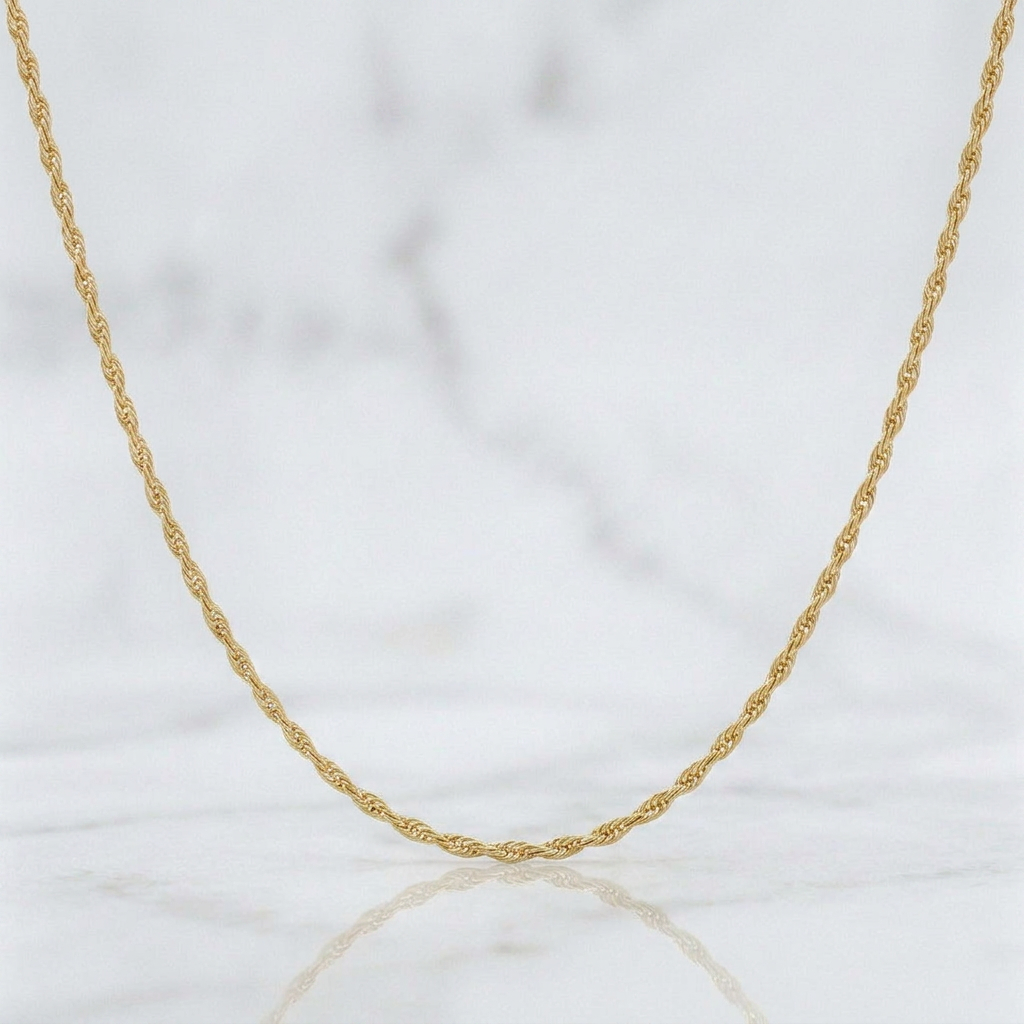 Cadena Lazo 1.15g / 60cm / 1.24mm Oro Amarillo 18K