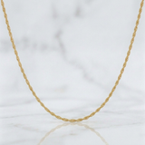 Cadena Lazo 1.1g / 60cm / 1.23mm Oro Amarillo 18K