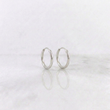 Candongas Aro Liso 0.4gr / 1.1cm / Oro Blanco 18K