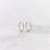 Candongas Aro Liso 0.4gr / 1.1cm / Oro Blanco 18K