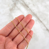 Cadena Panzer 6.65g / 60cm / 1.9mm Oro Amarillo 18K