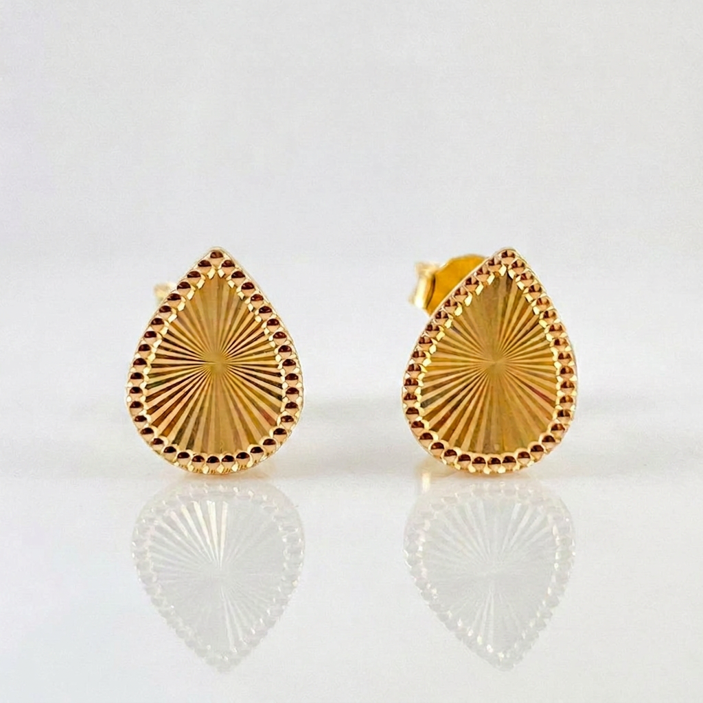 Topos Gota Diamantada 0.85gr / 7.95mm Oro Amarillo 18K ©