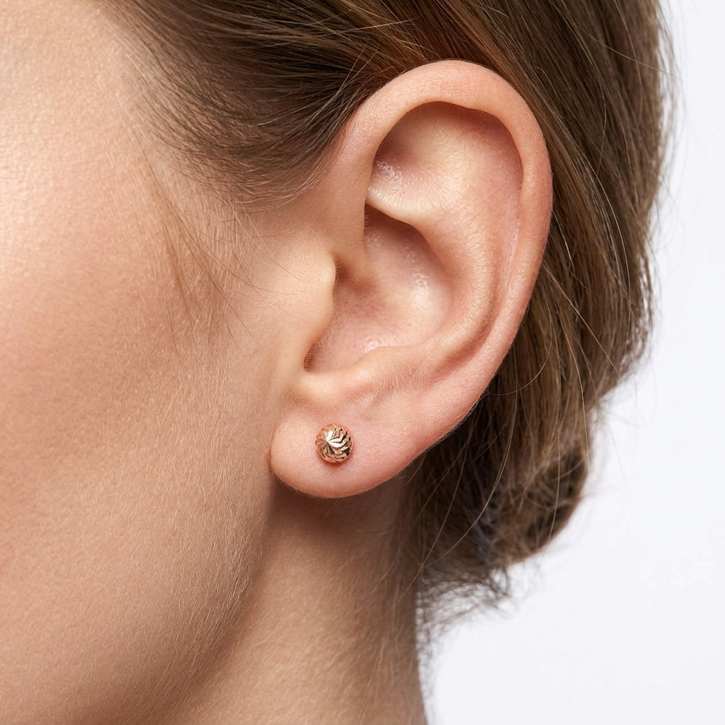 Topos Bola 0.7gr / 4mm Oro Rosa 18K