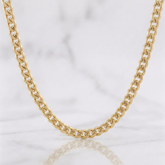 Cadena Cubana 66.65g / 60cm / 6.2mm Oro Amarillo 18K