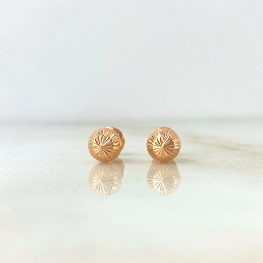 Topos Bola Diamantada 0.75g / 6mm Oro Rosa 18K