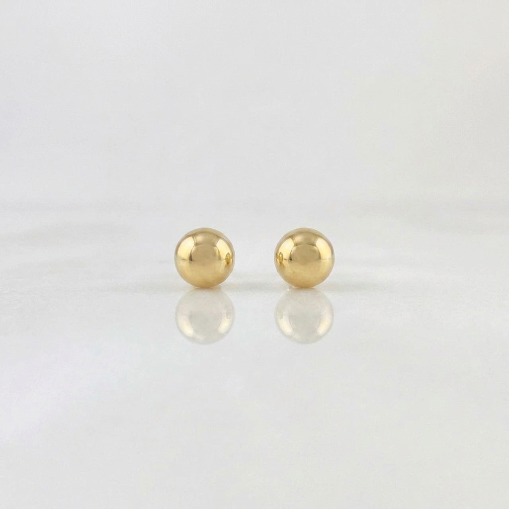 Topos Bola Lisos 0.45gr / 3mm Oro Amarillo 18K