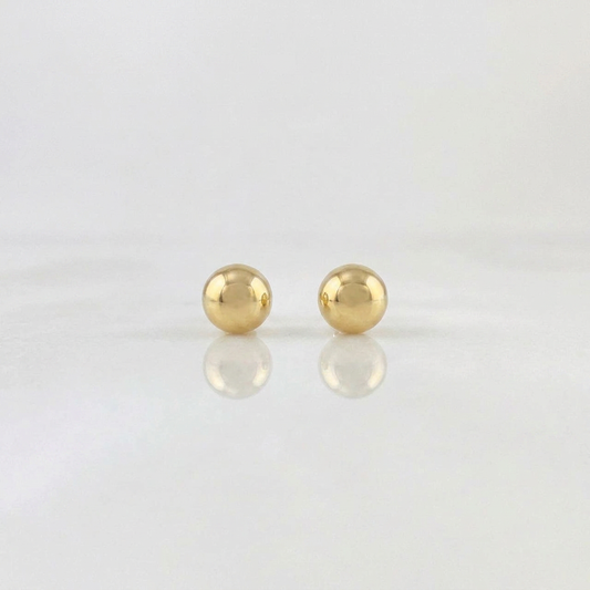 Topos Bola Lisos 0.45gr / 3mm Oro Amarillo 18K