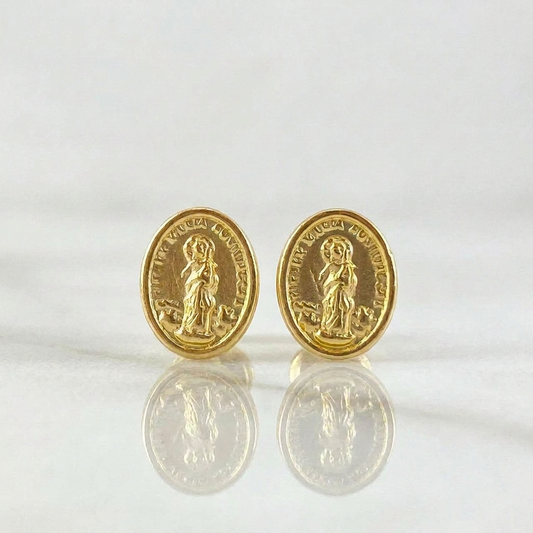 Topos Virgen Maria Auxiliadora 0.7 g / 7.8 mm Oro Amarillo 18K