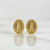 Topos Virgen Maria Auxiliadora 0.7 g / 7.8 mm Oro Amarillo 18K