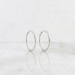 Candongas Aro Liso 0.6gr / 1.4cm / Oro Blanco 18K