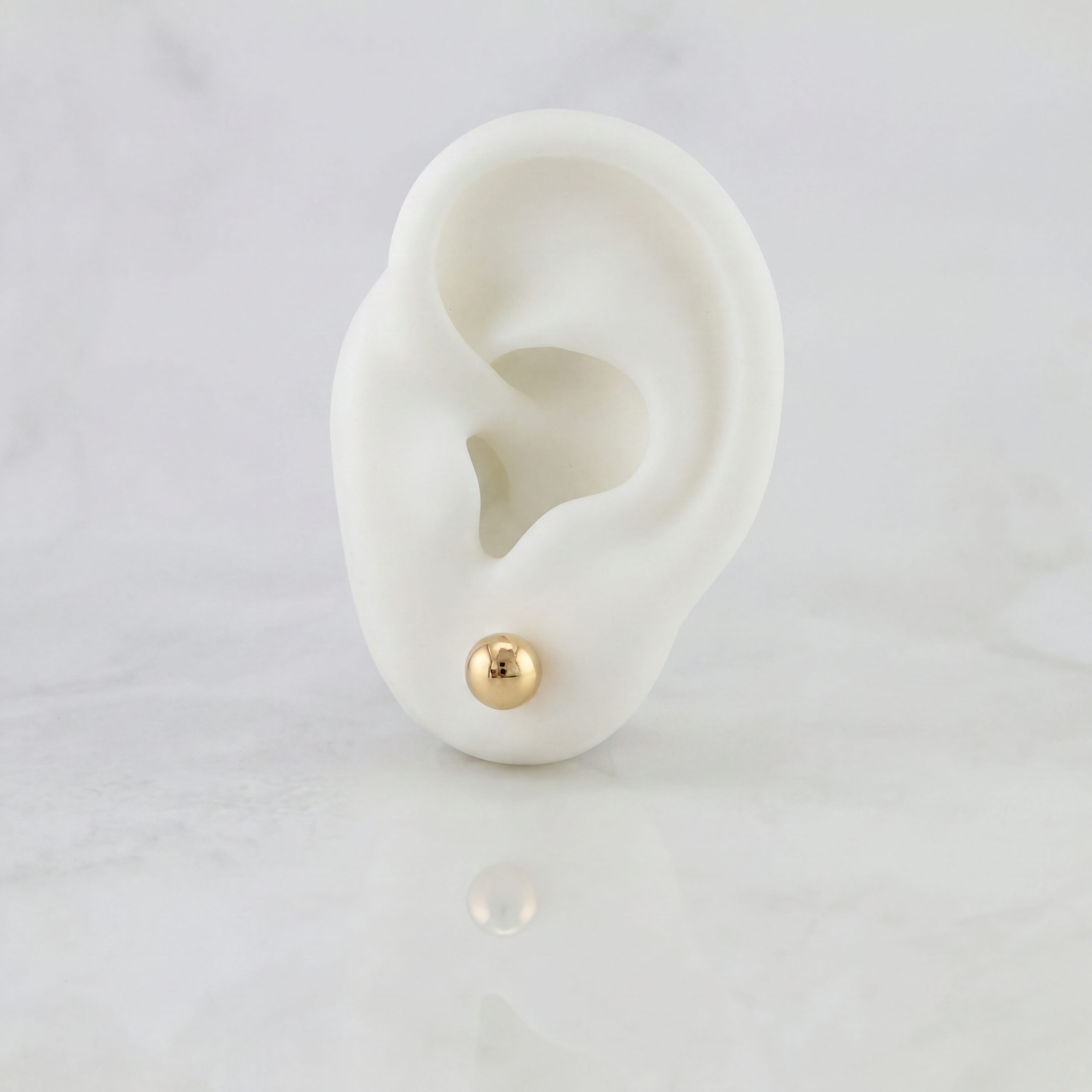 Topos Bola Lisa 5mm 0.55g / 5mm Oro Amarillo 18K